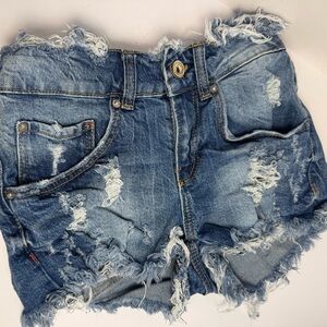 Zara Trafaluc Distressed Denim Women Shorts